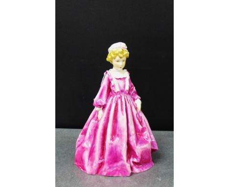 A Royal Worcester 'Grandmothers Dress' porcelain figure, modelled by F.G Doughty, with registration number 799938, 16cm high