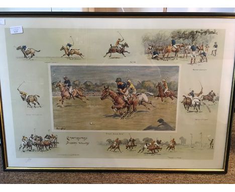 "Snaffles", Charles Johnson Payne (1884-1967), Carpet Beaters v Bobbery Wallahs, coloured print, signed in watercolour l.r., 