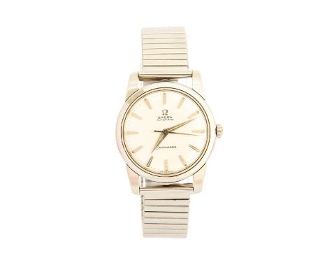 Omega, a circa 1960's steel Omega Automatic Seamaster wristwatch, 3.5cm circular silvered dial with dagger numerals, company 