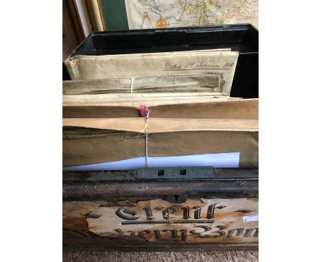 Derbyshire History Interest. A collection of deeds and indentures (mostly paper), predominantly 19th century, an archive rela