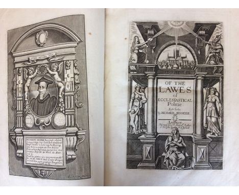 Hooker, Richard. The Works in Eight Books of the Laws of Ecclesiastical Polity, with a Life of the Author by Isaac Walton, Lo