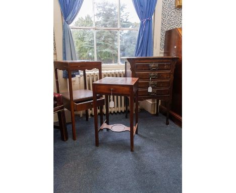 A wash stand, side table and small chest of drawers (3)