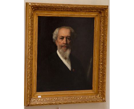 Emile Auguste Carolus-Duran (French, 1837-1917), a self portrait, oil on canvas, 63 by 52cm, in a gilt frame