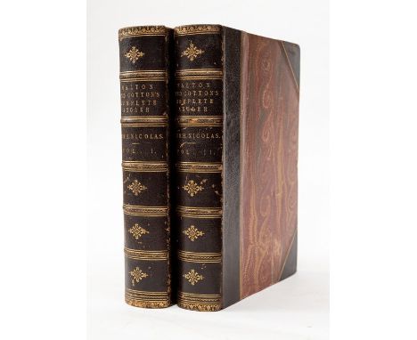 Walton, Izaak; Charles Cotton. The Complete Angler, first Nicolas edition, complete in two volumes, London: William Pickering