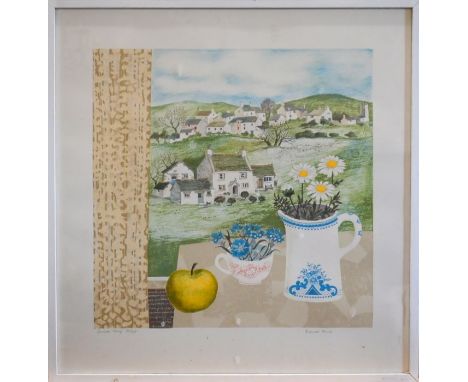 After Brenda King - 'Cornflowers and daisies', lithograph artist proof numbered 29/35, signed, 53 x 51 cm&nbsp;