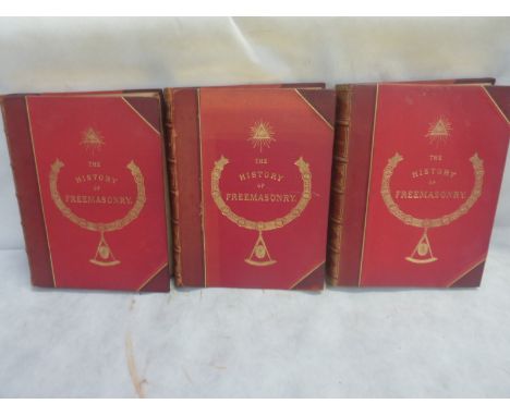GOULD R. F.  The History of Freemasonry. 3 vols. Illus. Quarto. Orig. half morocco gilt. Edinburgh, n.d.   Condition Report. 