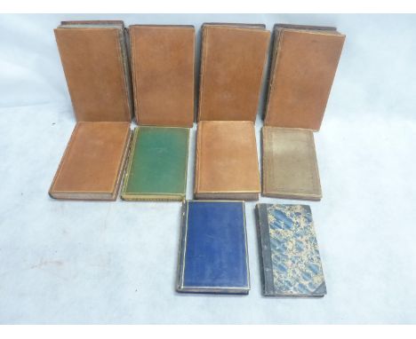 BYRON LORD.  English Bards & Scotch Reviewers. Calf. 1810; also 9 other calf bound vols., various.  (10).   Condition Report.