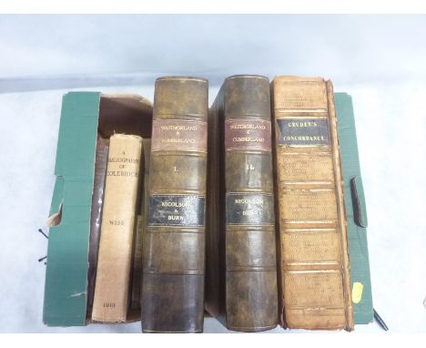 NICOLSON J. & BURN R.  The History & Antiquities of the Counties of Westmorland & Cumberland. 2 vols. Repaired title page, on