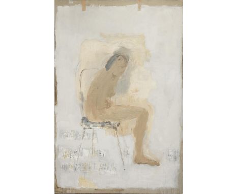 Basil Blackshaw RUA HRHA (1932-2016) Seated Figure  Oil on canvas, 183 x 122cm (72 x 48") Signed and inscribed verso  Provena