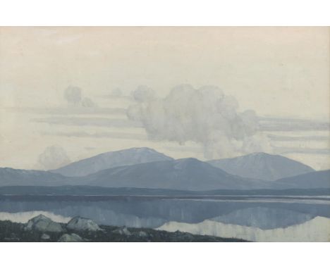 Paul Henry RHA (1877-1958) Evening, c.1924-5 Oil on canvas, 39 x 59cm (15¼ x 23 ¼")  SignedProvenance: Private Collection, Co