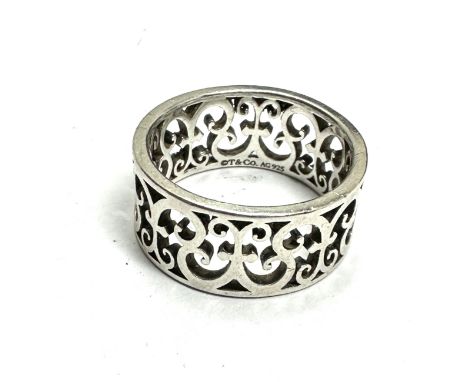 Tiffany &amp; Co. Sterling Silver Ring Enchant Wide Band Ring 