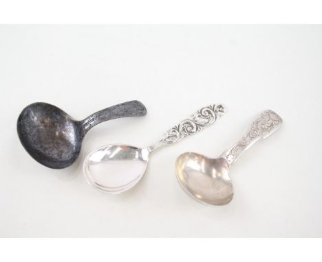 63 x .830 &amp; .925 sterling caddy spoons inc georgian, victorian, norway etc 