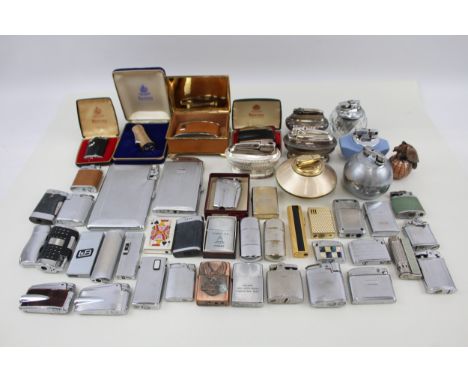 Cigarette Lighters Inc. Vintage Table / Desk Ronson Zippo Combi Case Job Lot 