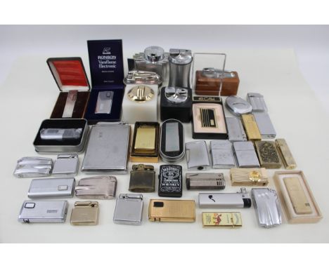 Cigarette Lighters Inc. Vintage Table / Desk Ronson Zippo Combi Case Job Lot 