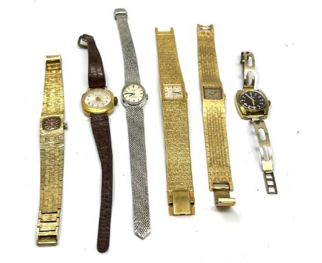 6 vintage ladies wristwatches all manual wind and ticking inc westclox everite edox talis imado 