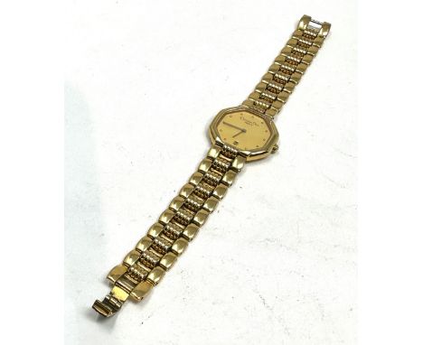 Ladies Christian dior paris quartz gold tone wristwatch the watch is untested not ticking possibly needs new battery 