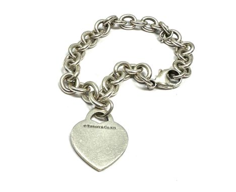 Silver tiffany &amp; co heart bracelet weight 29g 