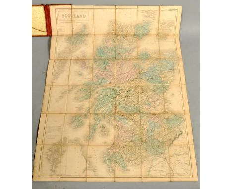 A book - Blacks Road and Railway Travelling Map of Scotland.