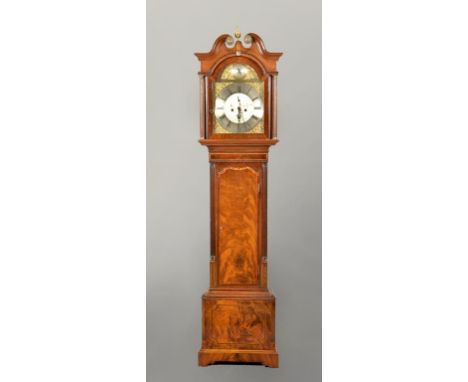 A late 18c eight day longcase clock by Peter Hunter of Allon, the 13 arched brass dial having a silvered and engraved dial ce