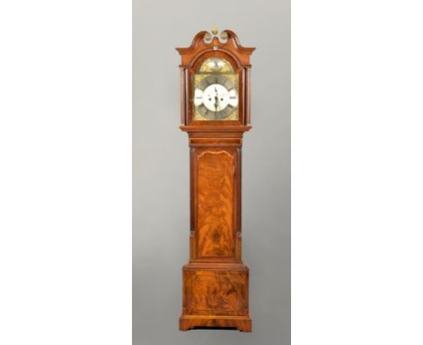 A late 18c eight day longcase clock by Peter Hunter of Allon, the 13 arched brass dial having a silvered and engraved dial ce