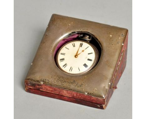 A silver pair cased pocket watch with unsigned verge movement with finely chased and pierced balance cock and circular gunbar