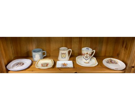 A Copeland Spode, T. Goode &amp; Co 1897 Queen Victoria Diamond jubilee cup and a quantity of Edward VII and Edward VIII coro