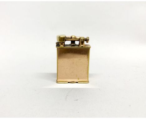 A Beacon vintage gold plated brass lighter, H. 5cm.