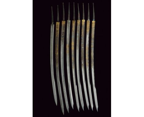 A lot of nine quality sample blades by Bleckmann for the King of Italy and the General Staff dating: late 19th Century proven