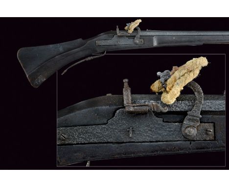 A matchlock rifle dating: late 16th Century provenance: Swiss Octagonal, 15 mm cal. barrel, with helical rifling featuring si