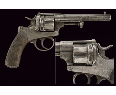 A center fire revolver dating: third quarter of the 19th Century provenance: Europe Octagonal, rifled, 9 mm cal. barrel with 