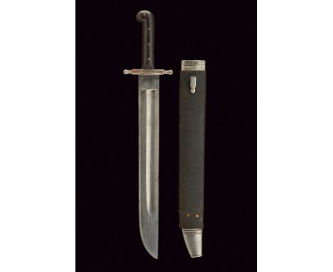 A 1853/89 pioneer's dagger dating: last quarter of the 19th Century provenance: Austria Wide, straight, single-edged blade, a