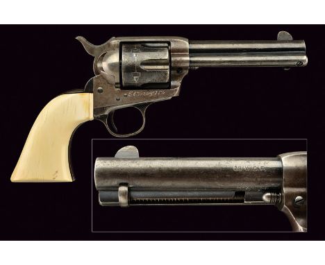 Colt Single Action Army Revolver dating: 1875-1890 provenance: USA Round, rifled barrel, with address, with the mark "38 W.C.