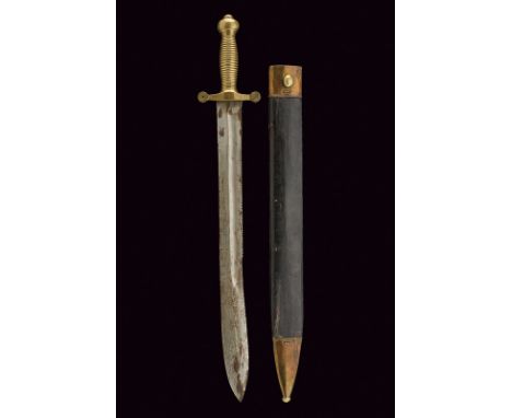 A pioneer's short-sword dating: 19th Century provenance: Russia Slightly curved, single -and false-edged blade (slight pittin