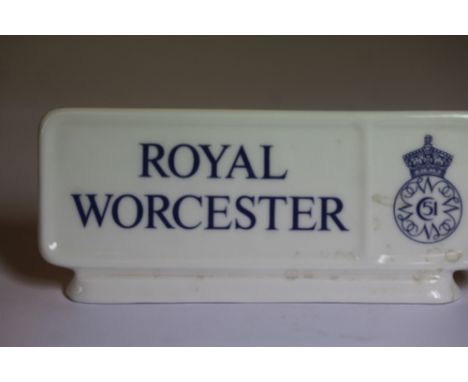 Royal Worcester porcelain advertising sign, 10.5cm wide