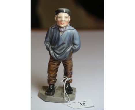 Royal Worcester figurine "Frenchman" from their "Men" menu holder series, impressed date code for 1874, good condition