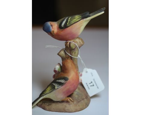 Royal Worcester "Chaffinches" figurine by Eva Soper, c1970, No. 3364, good condition