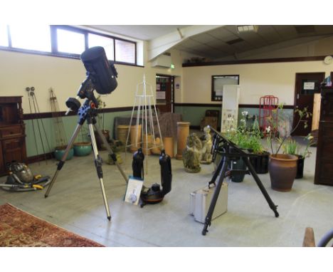 Celestron CGEM series telescope with 12.5ins diameter barrel and serial number 943263, electronic tripod base and accessories