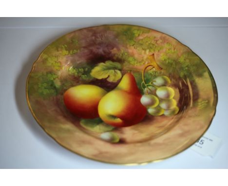 Royal Worcester fruit painted side plate by Harry Ayrton, signed, date code for 1933, good condition