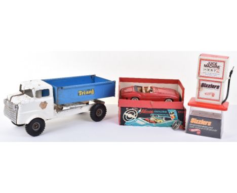 Boxed Schuco 5503 Phanomenal Mercedes, red tinplate body, in fair original condition, missing windscreen/ accessories, with o