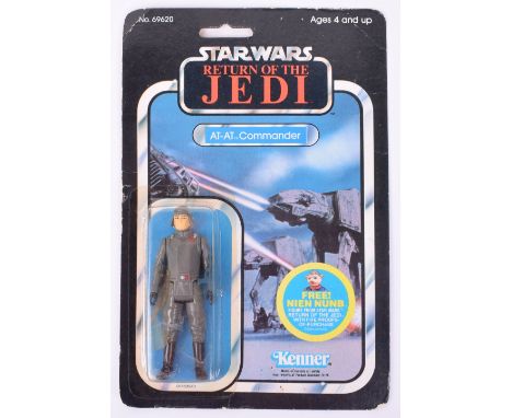 Kenner Star Wars Return of The Jedi AT-AT Commander Vintage Original Carded Figure, 3 ¾ inches, mint original figure on a fai
