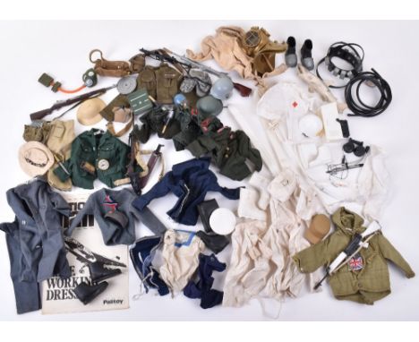 Vintage Action Man Uniforms, including: Royal Marines Mountain &amp; Artic uniform (missing goggles) early green mountaineers