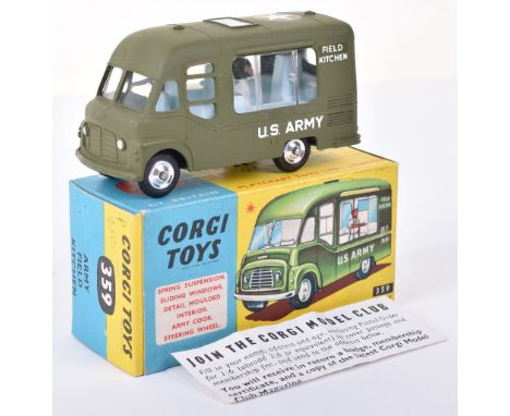 Corgi Toys 359 Smiths Karrier US Army Field Kitchen, military green body, pale blue interior, in mint original condition, wit