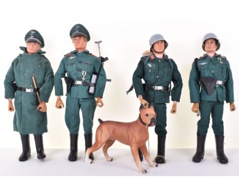Four Palitoy Vintage Action Man Dressed German Stormtrooper/Officer Dolls, two German Stormtroopers, both in later issue unif