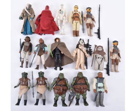 Sixteen  Loose 1980’s 1st /2nd &amp; 3rd Wave Vintage Star Wars Figures, Rebel Soldier Hoth with back pack, Lando Calrissian 