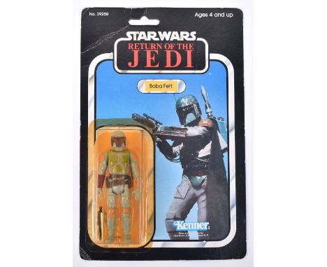 Kenner Star Wars Return of The Jedi Boba Fett Vintage Original Carded Figure, 3 ¾ inches mint, with a very good yellowed bubb