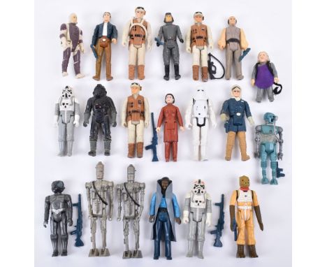 Twenty Loose 1980's 1st /2nd &amp; 3rd Wave Vintage Star Wars Figures, Bossk bounty hunter, Han Solo Hoth outfit, 2x IG-88, I