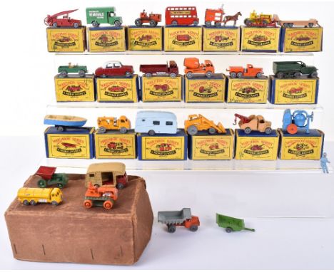 Matchbox Moko Lesney Regular Wheel boxed models, including:3a Cement mixer, 5a London Bus, 7a Horse drawn milk float,8a Cater