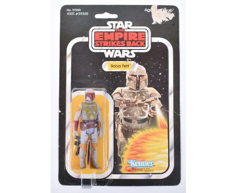 Scarce Kenner Star Wars The Empire Strikes Back Boba Fett Vintage Original Carded Figure, 3 ¾ inches mint, with a near mint b