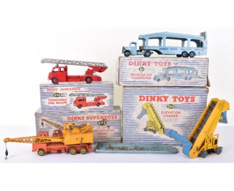 Four Boxed Dinky Toys, 582 Pullmore Bedford Car Transporter, with 994 loading ramp, 964 Elevator Loader, with working hopper 
