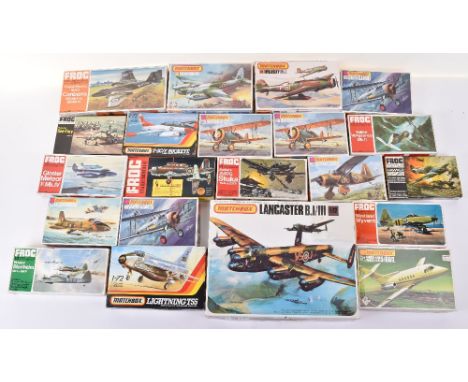 Frog and Matchbox 1:72 scale Plastic Aircraft Construction Kits, including: Matchbox, Lancaster B.I/III, Hawker Siddeley, Lig